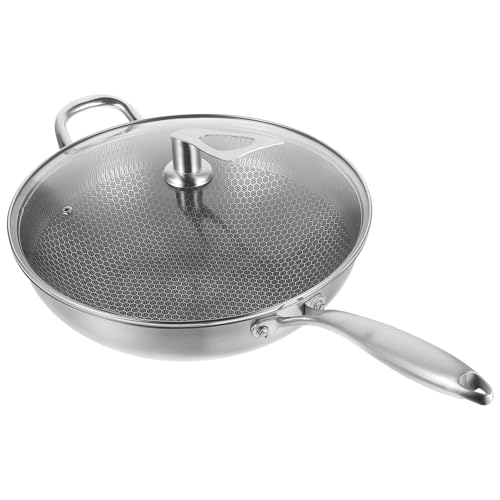 Wok de Acero Inoxidable con Tapa 32 cm Antiadherente miniatura 1