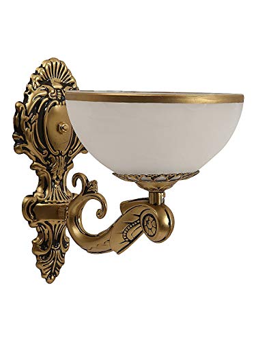 Image of SINOMAN Black Antique Designer Imported Wall Light Wall lamp for Bedroom, Living Room,Kitchen, Bars, malls, Besides The Bed, Balcony Home Decoration (1250 (Single), with Bulb)