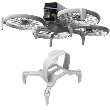 Trem de pouso para drone DJI Flip, pernas de aterrissagem de extensão dobrável - aumento de altura de 30 mm, proteção de aterrissagem por drone DJI Flip para acessórios DJI Flip Drone (cinza)