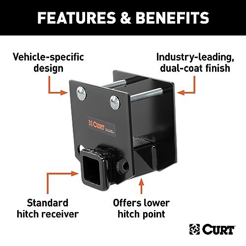 Image of CURT 19100 Camper RV Bumper Hitch, Fits 4-Inch Beam, 2-In Receiver, 3,500 lbs