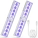 LED Schrankleuchte und UV Licht Desinfektionsstab 2-1 Cheflaud Portable USB Wiederaufladbare Bewegungssensorleuchten Schranklicht für Haushalts und Reise Sterilisationsrate 90% 2er Pack