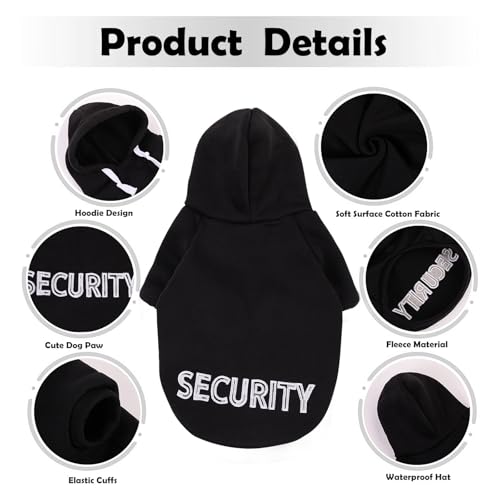 Image of SAWMONG Dog Hoodie,Flannel Pet Hooded Sweater with Hat Puppy Pullover Sweater Shirt,Dog (Security Black,3XL)