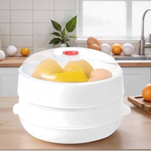 Genérico Vaporera Para Microondas - Vaporera De Cocina Para Microondas Con Tapa - Cuenco Termorresistente Para Uso En Hogar Residencia Negocio Hotel Apartamento Restaurante - imagen 8