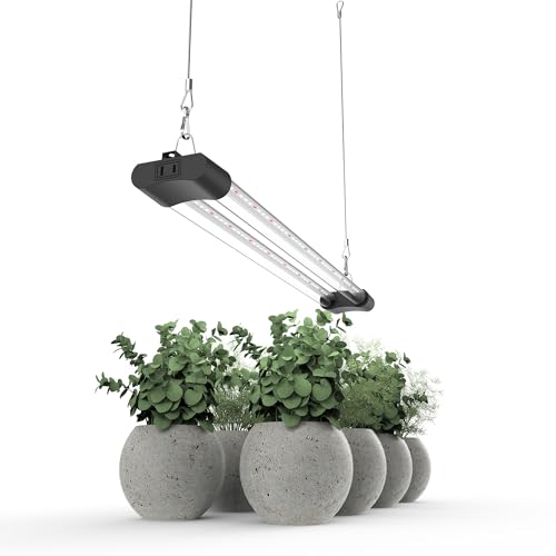 APICDOM LED Grow Light Full Spectrum Light Linkable 5000K Daylight + 660nm Red Indoor Plant Lighting Fixture (2 FT)