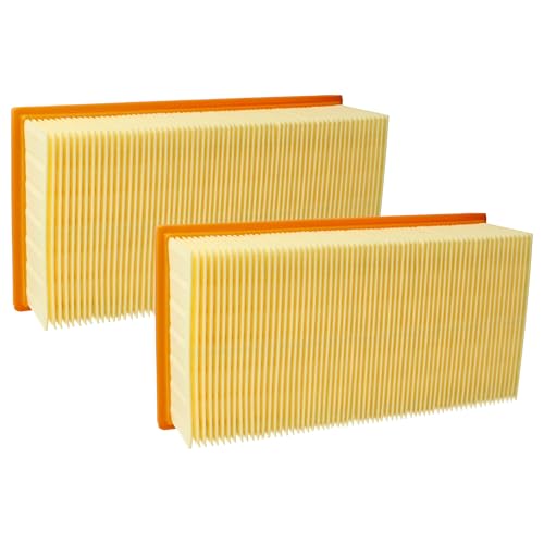 vhbw 2x Filtro plisado plano compatible con Kärcher NT351 Profi, NT 351 Eco, NT3501E, NT3501, NT3500E, NT3500 aspiradora - Elemento filtrante