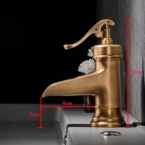 Robinet cascade haut pour mitigeur de lavabo rétro noir et robuste