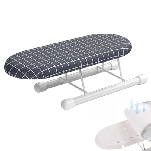 Tabla de planchar – Patas plegables de mesa portátil, mini ajustable, compacta, ligera, uso doméstico, dormitorio, fácil almacenamiento y viaje | Proyectos de espacios pequeños ideales para costura, s