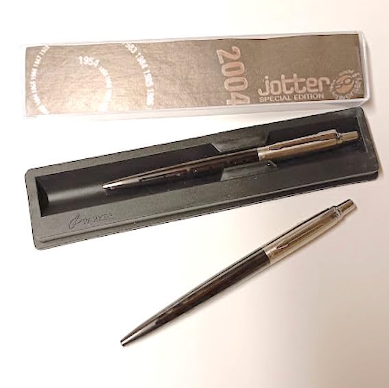 Parker Jotter Penna a Sfera, Edizione Speciale 50° Anniversario 1954-2004, Vintage NUOVO Silver Sterling e ABS, Nero