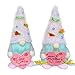 JIJKSS 2Pcs festa della mamma gnomi peluche festa della mamma decorazioni regali fatti a mano svedese Tomte vacanza vassoio a più livelli decorazione articolo fattoria desktop ornamento