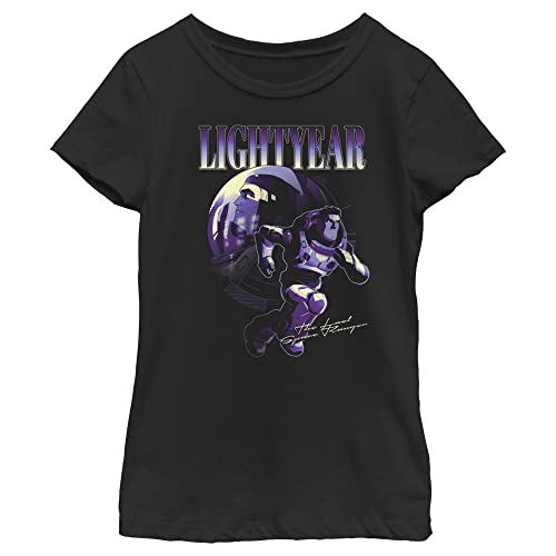 T-shirt Lightyear Disney Pixar pour fille ado en coton noir taille L