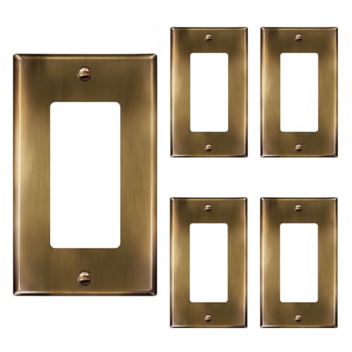 ENERLITES Decorator Switch or Outlet Metal Wall Plate, Stainless Steel
