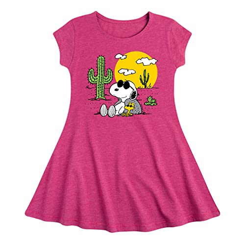 HYBRID APPAREL - Peanuts - Snoopy & Woodstock - Toddler and Youth Girls Fit and Flare Dress