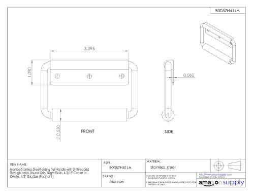 Poignée de traction pliable Monroe pour optimiser l'espace de rangement