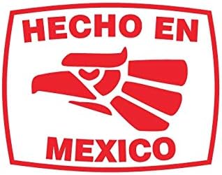 Hecho en México Made in Mexco - Calcomanía divertida JDM para coche, SUV, camión, carrera (rojo)