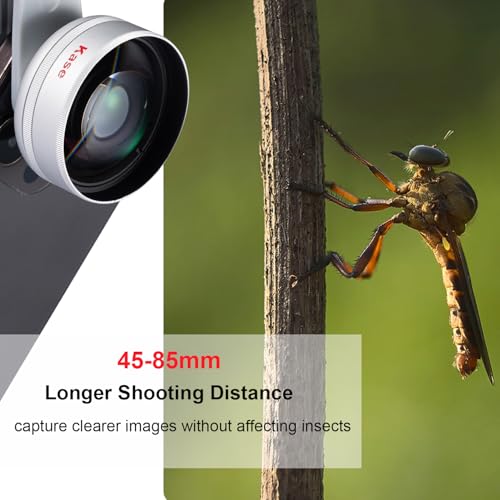 Lente macro HD para iPhone y Android con distancia de enfoque de 45-85mm Kase Plus 3
