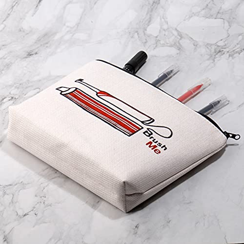 G2Tup Novelty Travel Toothbrush Holder Brush Me Canvas Travel Dopp Kit Toothpaste Organizer Toiletries Bag (Brush Me) #TOP1