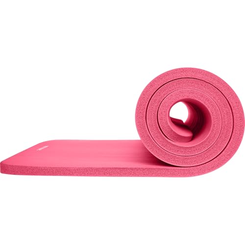 Image of Retrospec Solana Yoga Mat 1 inch Thick w /Nylon Strap for Men & Women - Non Slip Exercise Mat for Home Yoga, Pilates, Stretching, Floor & Fitness Workouts
