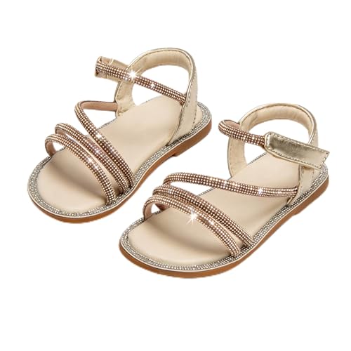 Image of Girls Dress Sandals Comfy Hook and Loop Summer Shoes for Toddlers