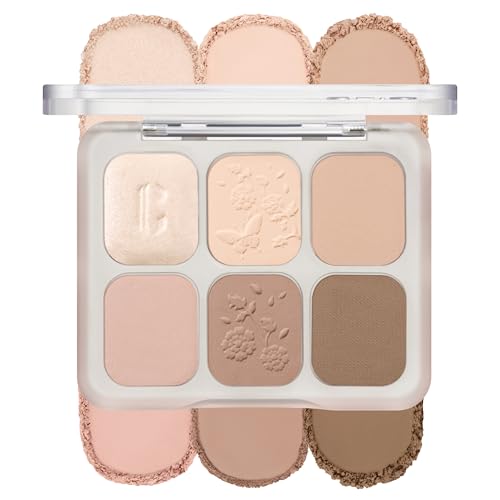 Image of CLIO Muse Master Eyeshadow Palette, Korean Royal Heritage Edition, Baked Cream Powder Formula, Neutral Beige 6-Color with Matte & Shimmer for Daily Makeup, Safe for Sensitive Eyes (03 BEIGE ONE STEP)
