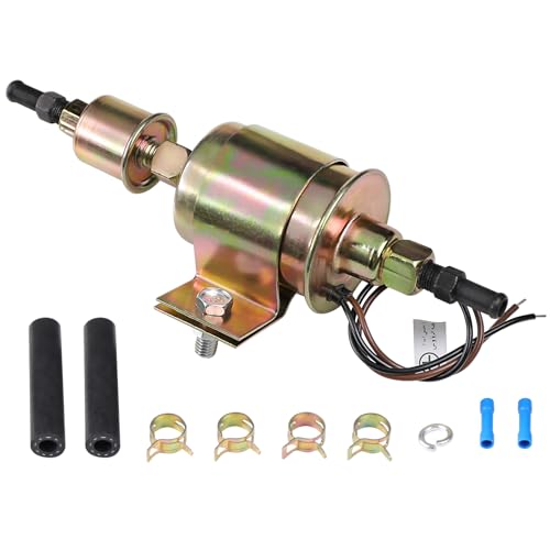 12V DC Universal Electric Fuel Pump, 5-9 PSI, 30 GPH – Compatible with Gasoline & Diesel Engines, Replaces E8012S, FD0002, P60430, EP12S, 6414671