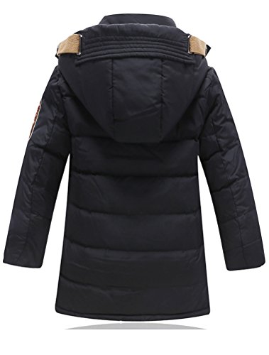 Mallimoda Boys' Hooded Down Coats Winter Warm Jacket Solid Puffer Coat2