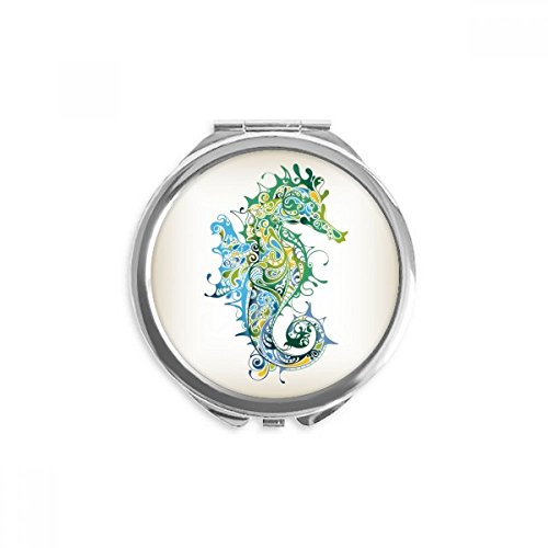 Miroir rond de poche hippocampe pour corriger votre maquillage