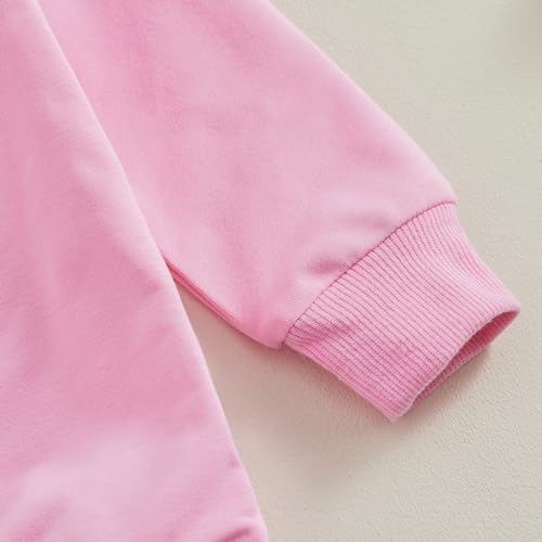 Image of Toddler Girl Easter Outfit Cute Bunny Letter Embroidery Sweatshirt Party Tutu Tulle Skirt Kids Spring Clothes