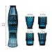 Lipitaley Koi Fish Design Drinking Glasses, Stackable Drinking Glasses, Colored Beverage Glass, Nautical Glassware for Beverage, Fish Shaped Glasses Drinking for Home Decor, Set of 4, Lake Blue