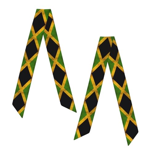 Old Jamaican Flag Prints Women's headscarf satin hair scarf clothing accessories 6