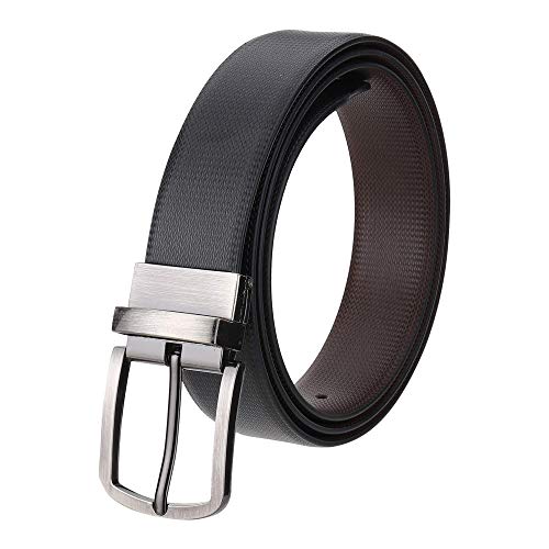 Image of BlacKing Belts For Men Reversible [Black /Brown] Leather 1.25 waist Strap Fashion Dress Buckle