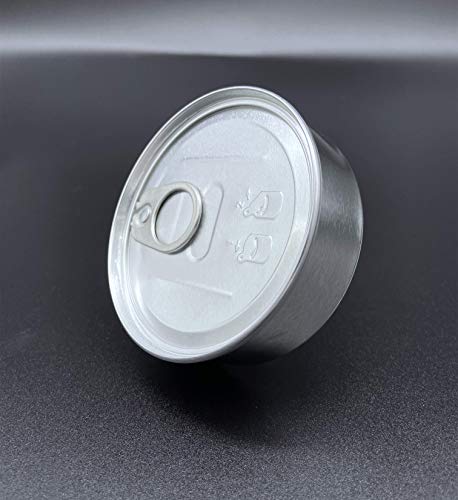 YEEPON 20 Sets of Cali Self-Sealing Cans with Lid – Hoop Ring for Tuna Can – No Tools Required + 32 Can Labels 【100 ml/3.5] (20 Sets) Clear