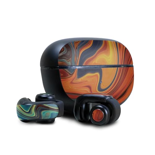 Image of Skin Compatible with Bose Ultra Open Earbuds - Lava Water - Premium 3M Vinyl Protective Wrap Decal Cover - Easy to Apply | Crafted in The USA by MightySkins
