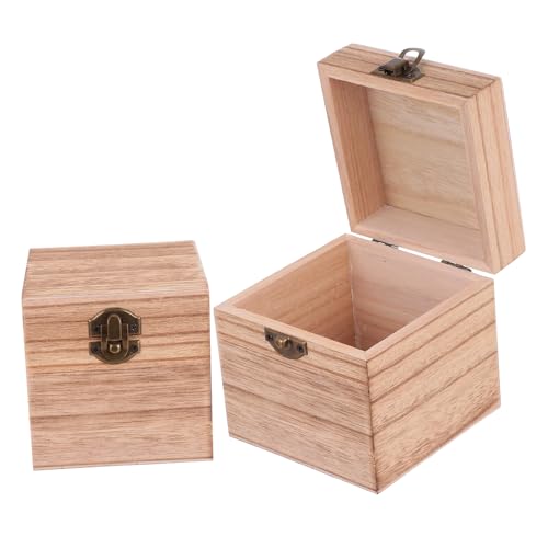 BESTonZON ヴィンテージ風木製収納ボックス 蓋付きアンティーク調ジュエリーボックス 小物入れ兼用 素材で耐久性あり ホームデコレーション