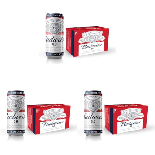 Image of Budweiser 0.0 Non Alcoholic Beer Pack of 18, 6 X 330ml
