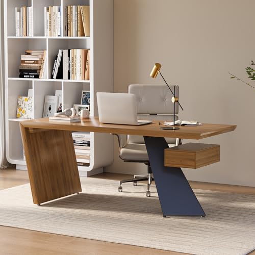 homary 70" Modern Executive Desk, Home Office Desk with Drawers