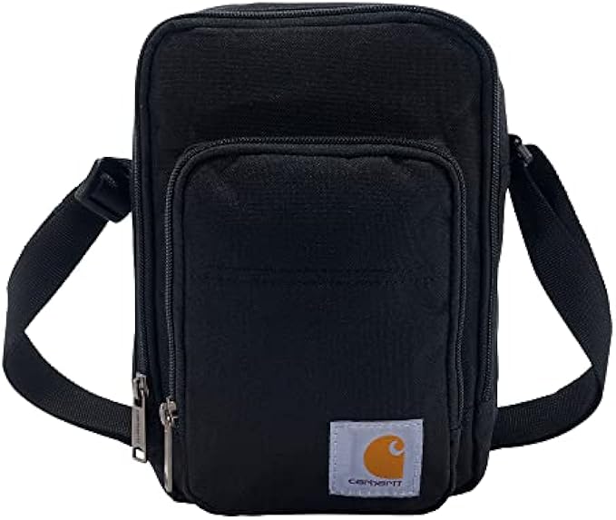 Carhartt Unisex Adult Zip, Durable, Adjustable Crossbody Bag with Zipper Closure, Black, One Size