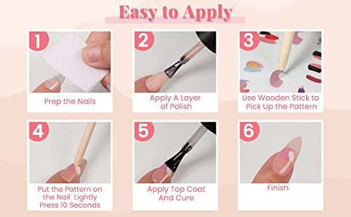 Beetles Graffiti Fun Nail Stickers For Nail Art, 6 Sheets Nail Decals 3D Self-Adhesive Minimalist Nail Art Stickers Abstract Face Rose Leaf Swirl Nail Design Stickers Manicure Tips Nail Decoration For Women Girls Spring Summer #TOP5