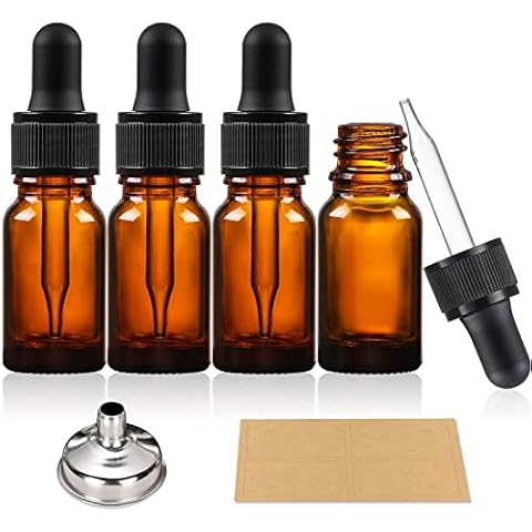 AOZITA Amber Glass Bottles with Droppers Cover