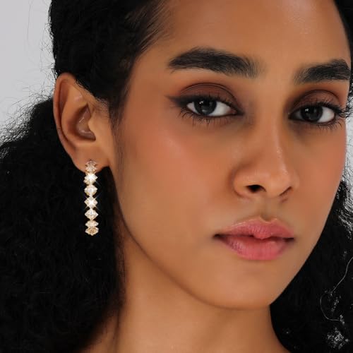 Crystal Hoop Earrings for Women Silver Large Hoops Earrings Gold Cubic Zirconia Earrings for Women Party Dance Fashion Hypoallergenic Jewelry Gift for Her Sparkly Hoops With Crystals for Womens4