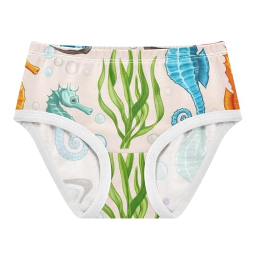 Cotton Girls Underwear Toddler Seahorses Little Girl Panties Durable Undies Kids Briefs 2t