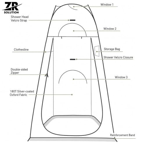 Pop Up Changing Tent Tienda portátil instantánea para ducha y privacidad con ventana de ventilación para camping y playa miniatura 6
