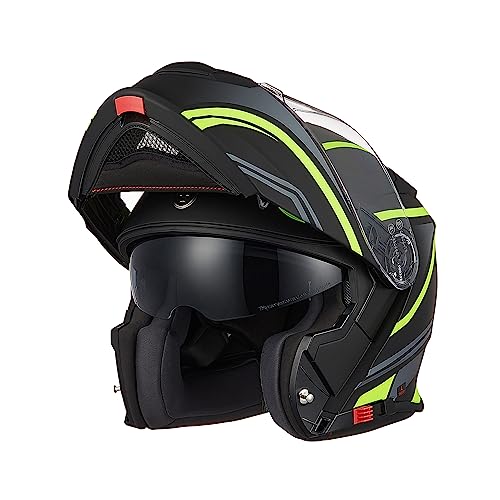 Torc Modular Moto Casco Integral Scooter Casco Con Doble Visera Ece22-06 Aprobado Torc Modular Moto Casco Integral Scooter Casco Con Doble Visera Ece22-06 Aprobado