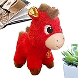 Rasgos Faciales : El peluche de caballo cuenta con una melena artesanal y rasgos faciales detallados que crean una expresión viva, añadiendo carácter y confort a tu entorno, perfecto para realzar la estética de múltiples espacios de escritorio con su presencia única y atractiva que evoca emociones positivas y alegría en el día a día.