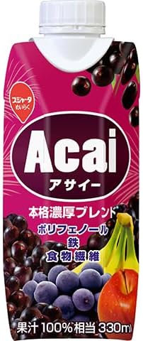 スジャータ 本格濃厚アサイー 330ml×12本(1ケース) めいらくのアサイージュース