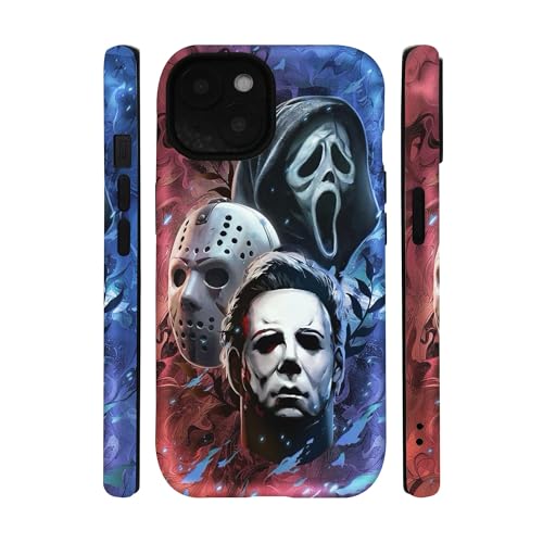 qizjio Horror Phone Case Shockproof Protective Halloween Phone Cover for iPhone 13/14