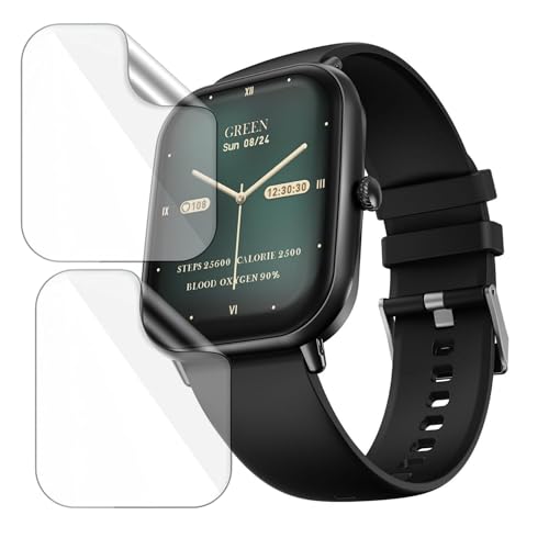 Image of 2 Pack| Smartwatch Screen Protector for Fire Boltt Ninja Call Pro Max |2.01 inch| | Flexible TPU Film, 9H Scratch Resistant, Bubble Free Installation - Not Tempered Glass