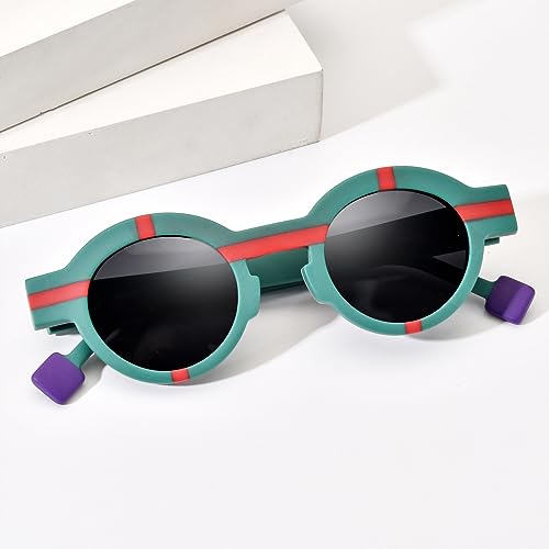 Image of HEPIDEM Matte Acetate Vintage Retro Round Polarized Sunglasses for Women UV400 UV Protection Sun Glasses