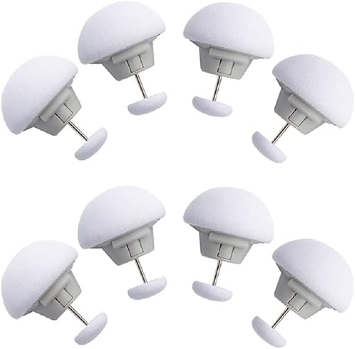 Clips de edredón, sujetadores de botón de seta, pasador de fijación para ropa de cama, 8 piezas, cubierta antipolvo blanca