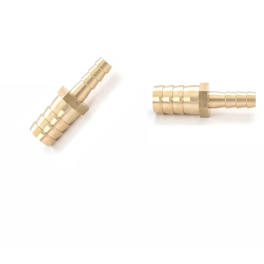 Messing-Schlauchtüllen-Reduzierstück-Sortiment, Reduzierstück mit Widerhaken, Spleißgerät for Luft/Öl/Wasser/Gas, 6 mm x 3 mm, 10 Stück(14mm*8mm,10pcs)