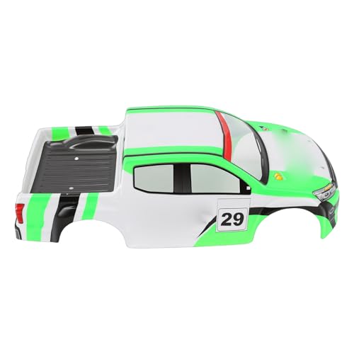 Coque de carrosserie RC en PVC vert et blanc de 26cm pour voiture 1/10